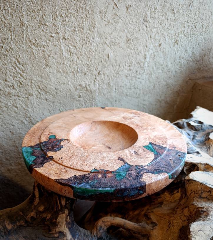 ظرف پذیرایی چوب و رزین
