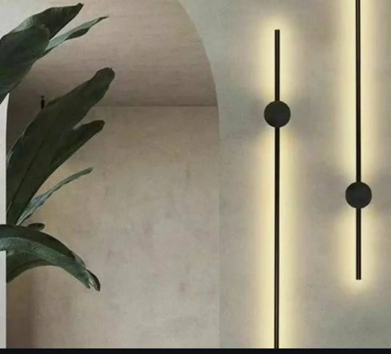 چراغ دیواری مدرن خطی سایز ۶۰ مشکی